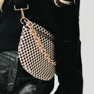 NEW PRETTY SIMPLE metal chain shoulder bag strap in gold